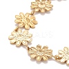Enamel Daisy Link Chains Bracelet BJEW-P271-01G-05-3