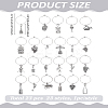 Tibetan Style Alloy Wine Glass Charms AJEW-LP00002-2