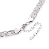 9MM 304 Stainless Steel Braided Herringbone Chain Necklaces NJEW-N058-18P-2