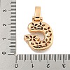 Brass Micro Pave Clear Cubic Zirconia Pendants KK-B099-01G-G-3