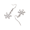 Non-Tarnish Hollow Christmas Snowflake 201 Stainless Steel Dangle Earrings for Women EJEW-JE05875-3
