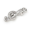 Brass Micro Pave Clear Cubic Zirconia Pendants KK-L238-23P-2