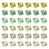 200Pcs Flower Opaque Resin Cabochons CRES-TA0001-73-1