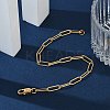 PVD Vacuum Plating 304 Stainless Steel Paperclip Chain Bracelets BJEW-I295-15G-5
