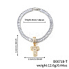 Fashionable Brass Micro Pave Clear Cubic Zirconia Charm Bracelets AF9298-20-1