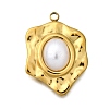Plastic Pearl Pendants STAS-Q360-03K-G-1