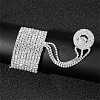 Brass Rhinestone Multi-strand Bracelets FS-WG4104F-01-4
