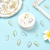40Pcs 4 Colors Brass Micro Pave Clear Cubic Zirconia Hoop Earring Findings KK-CJ0003-97-5