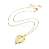 Heart with Wing 304 Stainless Steel Pendant Necklaces NJEW-G083-03A-G-3
