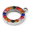 304 Stainless Steel Rhinestone Pendants STAS-S131-04P-02-2