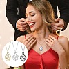 3Pcs 3 Style Brass Braided Macrame Pouch Empty Stone Holder for Pendant Necklaces Making NJEW-SZ0001-63-6