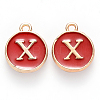 Golden Plated Alloy Enamel Charms ENAM-S118-03X-1