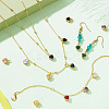 16Pcs 8 Colors Real 18K Gold Plated Brass Inlaid Cubic Zirconia Charms FIND-GA0002-34-5