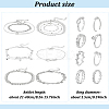 ANATTASOUL 17Pcs 17 Style Heart & Leaf & Flower & Infinity Jewelry Set SJEW-AN0001-41-7