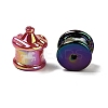 UV Plating Rainbow Iridescent Acrylic Beads X-OACR-F009-06-2