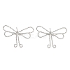 Twisted Bowknot Brass Stud Earrings for Women EJEW-S216-04A-P-1