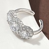 Brass Micro Pave Cubic Zirconia Cuff Rings RJEW-H256-02P-02-3