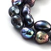 Dyed Natural Cultured Freshwater Pearl Beads Strands PEAR-P062-28F-4