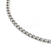 Non-Tarnish 304 Stainless Steel Curb Chain Necklace LS-STAS-C079-19P-2