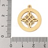 Preserved Fresh Flower 304 Stainless Steel Rhinestone Pendants STAS-S139-01G-02-3