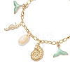 Stainless Steel & Alloy Enamel Charm Bracelets BJEW-JB12215-03-3