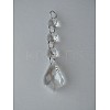 Transparent Glass Pendants for Curtains X-GLAA-WH0002-01-1