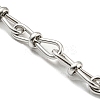 304 Stainless Steel Bowknot Link Chain Bracelet BJEW-C042-06P-2