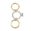 Brass Micro Pave Cubic Zirconia Plain Band Finger Rings for Women RJEW-P160-01C-G01-5
