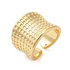 Tartan Brass Wide Open Cuff Rings for Women RJEW-A046-11G-1