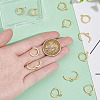 12Pcs Brass Micro Pave Clear Cubic Zirconia Hoop Earring Findings KK-UN0002-23-2