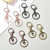 8Pcs 4 Colors Iron Alloy Lobster Claw Clasp Keychain KEYC-FS0001-06A-7