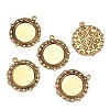 Zinc Alloy Pendant Settings for Cabochon & Rhinestone PALLOY-A15290-AG-FF-4