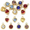 10Pcs 2 Styles 304 Stainless Steel Rhinestone Pendants STAS-YW0002-94-1