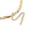 5MM 304 Stainless Steel Braided Herringbone Chain Necklaces NJEW-N058-16G-2