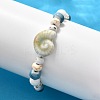 Handmade Porcelain Beads & Synthetic Howlite Beads Stretch Bracelets for Women BJEW-D307-01B-1
