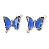 Brass Pave Faceted Glass Connector Charms FIND-Z020-04A-2