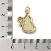 Brass Micro Pave Cubic Zirconia Pendants KK-Q808-19G-3