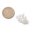 Pearlized Glass Pearl Beads Pendants PALLOY-MZ01101-01-2