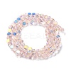 Transparent Electroplate Glass Beads Strands GLAA-Q099-I01-10-2