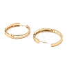 Brass Cubic Zirconia Hoop Earrings EJEW-D078-22KCG-2