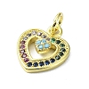 Brass Micro Pave Colorful Cubic Zirconia Pendants KK-H475-14G-05-2