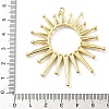 Brass Micro Pave Clear Cubic Zirconia Big Pendants KK-B141-45G-02-3