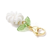 Flower Polymer Clay & Glass Pendants Decorations HJEW-MZ00327-05-4