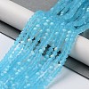 Transparent Glass Beads Strands X1-EGLA-A034-T4mm-MB08-2