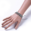 4 Loops Adjustable Nylon Thread Warp Braided Beads Bracelets BJEW-JB04412-4