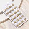 Brass Micro Pave Clear Cubic Zirconia Stud Earrings EJEW-D305-20G-02-2