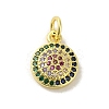 Brass Micro Pave Cubic Zirconia Charms KK-M283-25A-02-1
