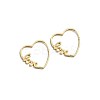 Brass Huggie Hoop Earrings EJEW-BB35713-3