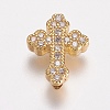 Brass Micro Pave Cubic Zirconia Beads ZIRC-E143-23-2