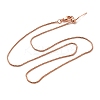 1.5mm Rack Plating Brass Box Chain Adjustable Slider Necklaces for Women Men MAK-L044-35RG-1